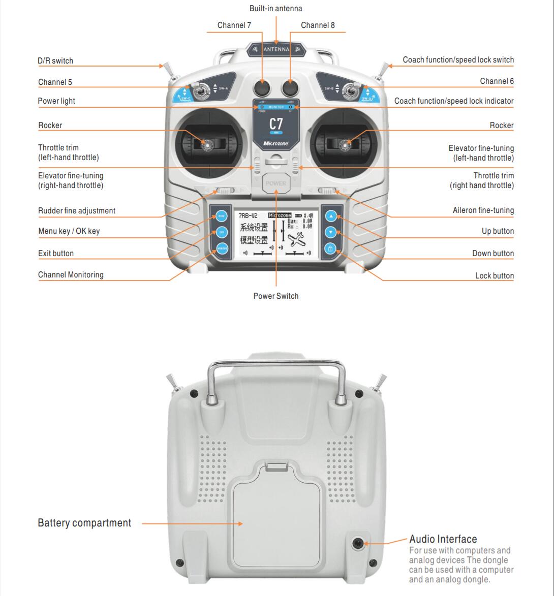 MicroZone MC7 Controller C7 MI - Drone Rc Leading recension och pris